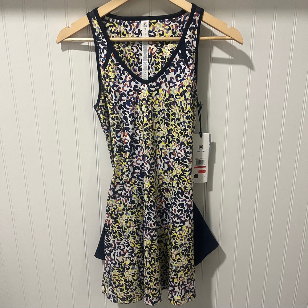 Fila Tennis Dress Women’s Size XS Backspin Full Cov Dress Blue 50+ UPF $90 NEW